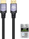 Nordic HDMI 2.1 Ultra High Speed 48Gbps 4K 120Hz HDR VRR Cable HDMI male - HDMI male 3m Μαύρο
