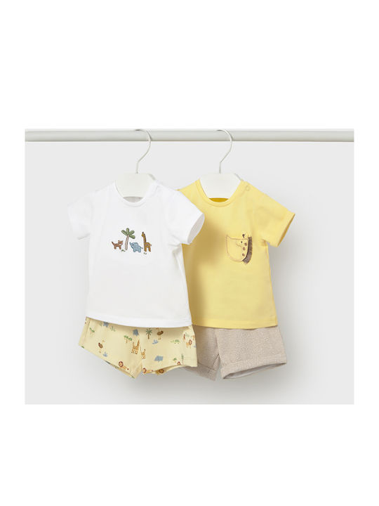 Kids Set with Shorts Summer 4 Pieces Yellow