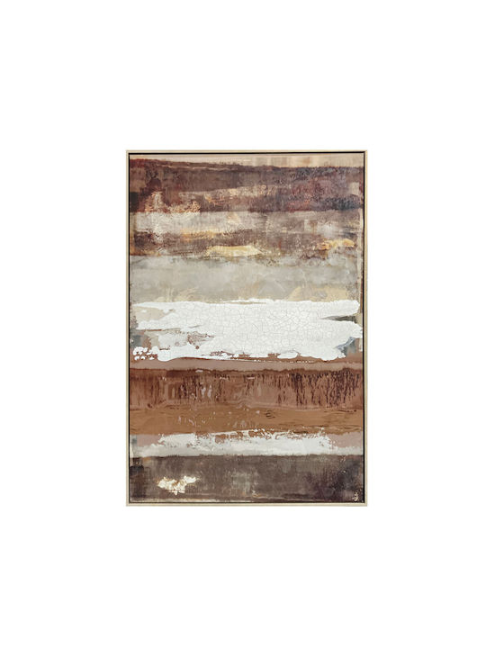 Mirrha Πινακας Διακοσμητικος Κορνιζα 82 6x4 3x122 6 Καμβας Καφε Ps C504205
