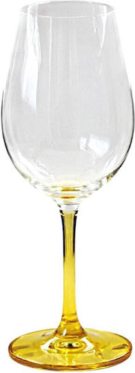 Domumart Set of Glasses for White Wine made of Crystal in White Color Stemmed 350ml 6pcs