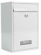 Avizar Compact Metal Wall-mounted Mailbox Key Lock 32x22x8.5cm White