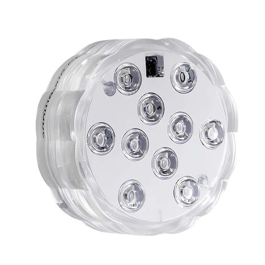 Avizar Lampă Led Decorativă Rgb Submersibilă 5w Telecomandă Piscină Acvariu Alb
