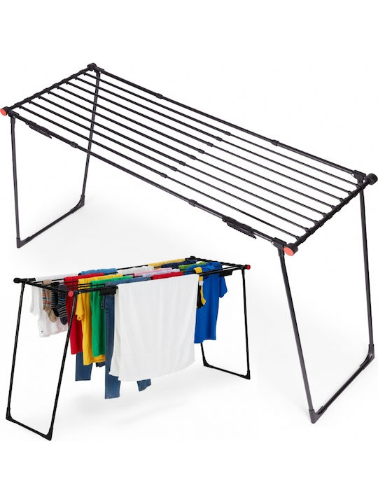 Modernhome Folding Floor Clothes Drying Rack with Hanging Length 19m