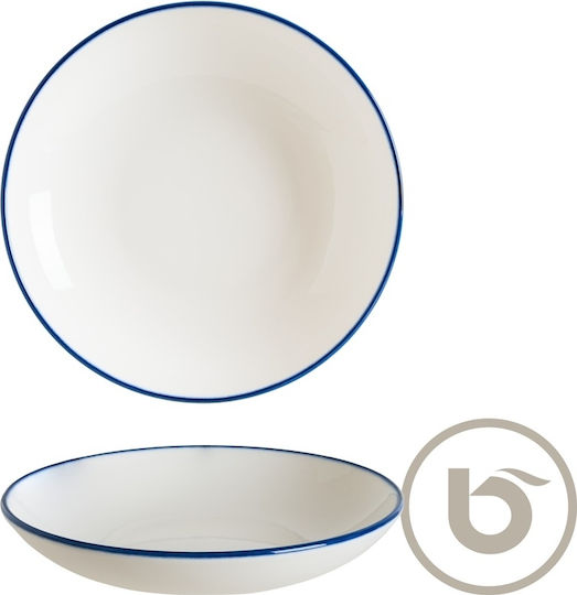 Bonna Σαλατιέρα από Πορσελάνη Μπλε 23x23cm 6τμχ