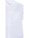 Kids Short-sleeved Linen Shirt White