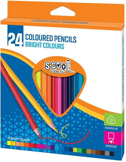 Set 24 Intensely Colored Pencils Break-resistant Lead Pencil Length 175 Mm