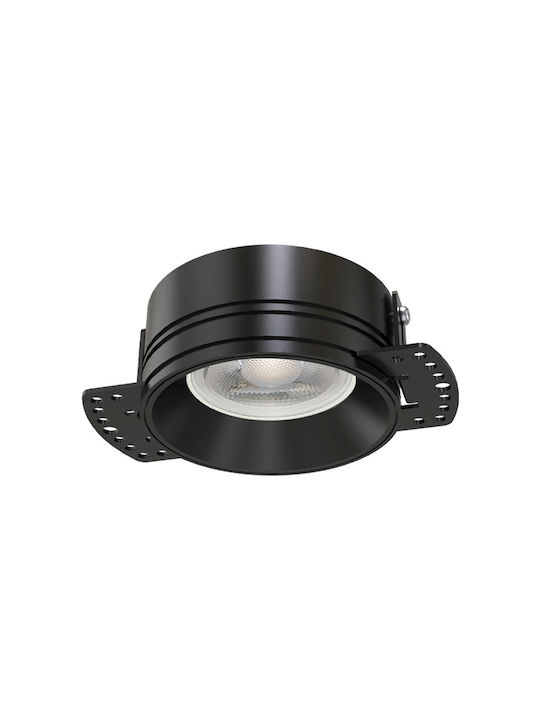 Zambelis Lights Χωνευτό Σποτ με Ντουί GU10 Μαύρο