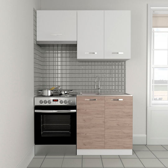 Charlotte Ντουλάπι Νεροχύτη Φυσικό Δρυς-λευκό 80x30.5εκ.