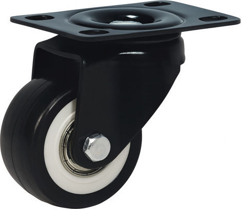 Heavy Duty Swivel Furniture Wheels Finetto Black Φ-50mm Height 74mm 40kg No