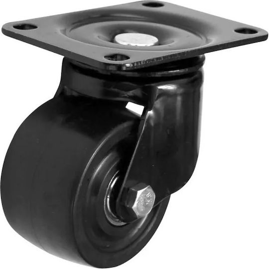 Heavy Duty Swivel Wheel Finetto Black Φ-50mm Height 70mm 80kg No