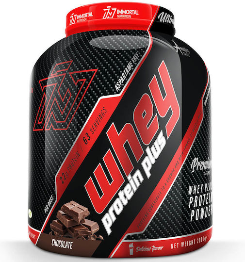 Immortal Nutrition Whey Protein Plus Βιολογική Πρωτεΐνη Ορού Γάλακτος με Γεύση Σοκολάτα 2kg