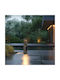 Zambelis Lights Outdoor Floor Lamp Small Post LED 7W with Warm White Light IP54 Gray