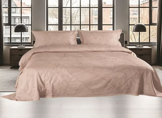 Makis Tselios Home Bettwäsche-Set Überdoppel 240x270cm. Rosa 4Stück