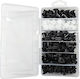 Autoline Set Car Body Clips 100 Pieces Black White Plastic Pp