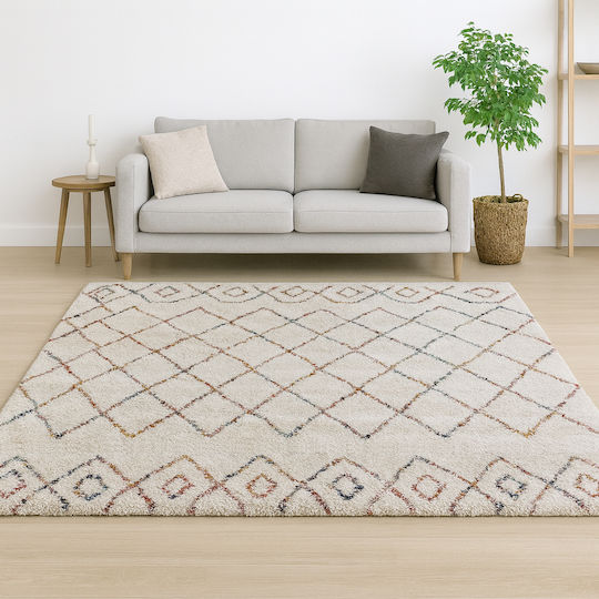 Shaggy Attic Covor Rectangular Cream-multi
