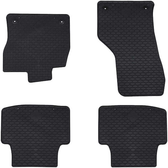 vidaXL Set of Front and Rear Mats 4pcs for Volkswagen Passat B8 2014-2023 Black