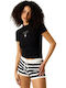 Damen Crop T-Shirt Schwarz