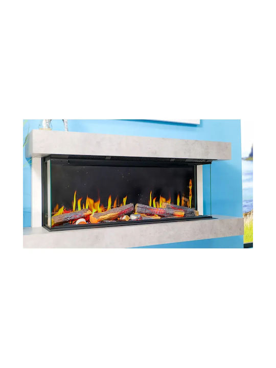 Charlton & Jenrick Luminosa Επιτοίχιο Ηλεκτρικό Τζάκι 1000W 113x26.4cm Μαύρο
