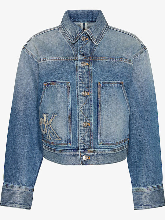 Women's Short Lifestyle Jacket for Winter Blue