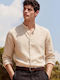 Long-sleeved Linen Shirt Beige