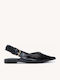 Μαύρες Μπαλαρίνες Slingback Ματ Gloss Υφή