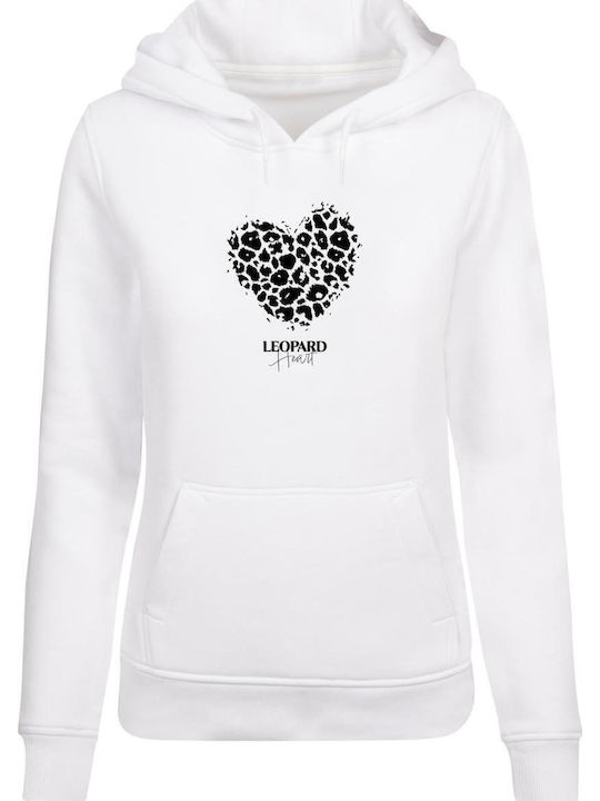 Lang Damen Sweatshirt Kapuzen White