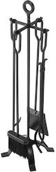 Vivatechnix Fireplace Tool Set with Stand Holder Black
