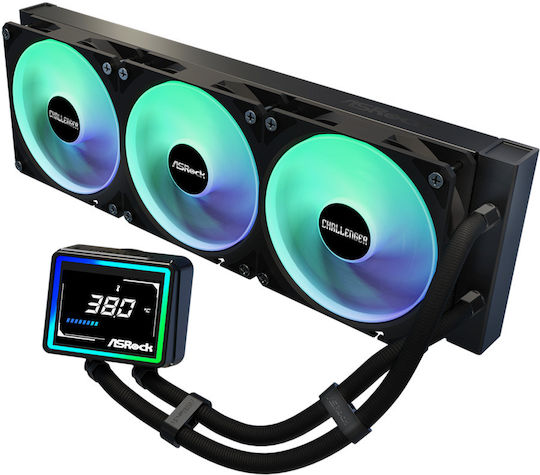 ASRock Challenger 360 Digital Water Cooling AIO CPU With 3 Fans 120mm And ARGB Lighting