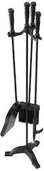 Vivatechnix Fireplace Tool Set with Stand Holder Black