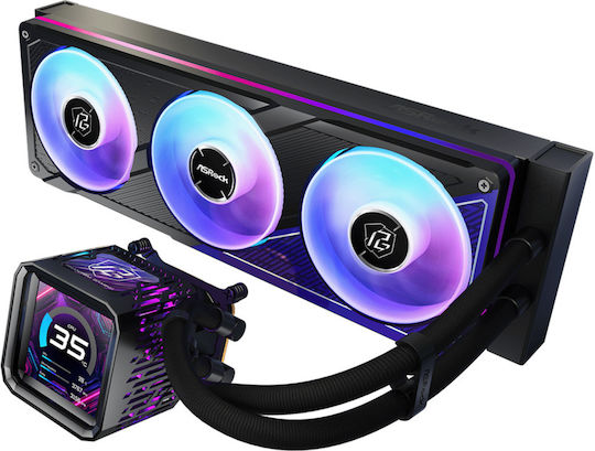 ASRock Phantom Gaming 360 LCD Υδρόψυξη AIO CPU με 3 Ανεμιστήρες 120mm και ARGB Φωτισμό