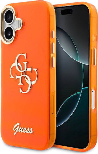 Guess Iml 4g Script Back Cover Plastic / Silicon Portocaliu (iPhone 17)
