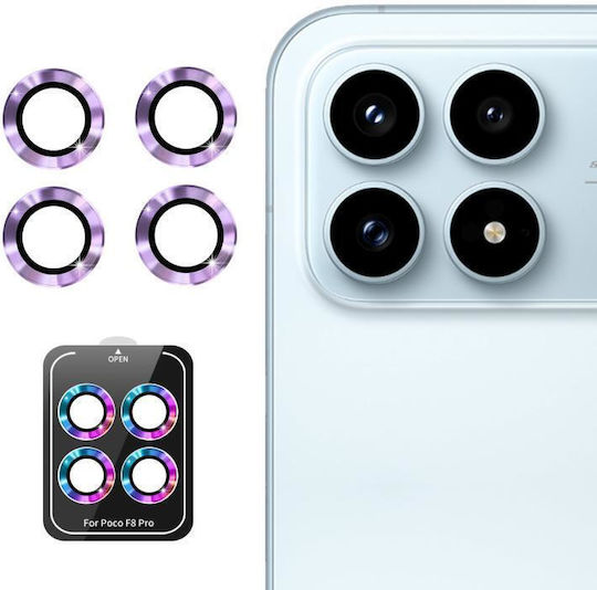 Xiaomi Poco F8 Pro Enkay Hat-prince 9h Rear Camera Lens Aluminium Alloy Tempered Glass Film Purple