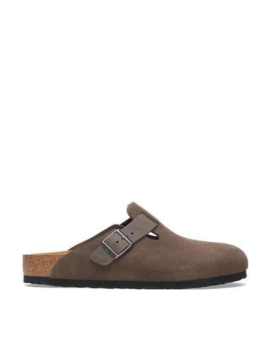 Birkenstock Boston Habana Din piele Anatomici Sabot Maro 8601330
