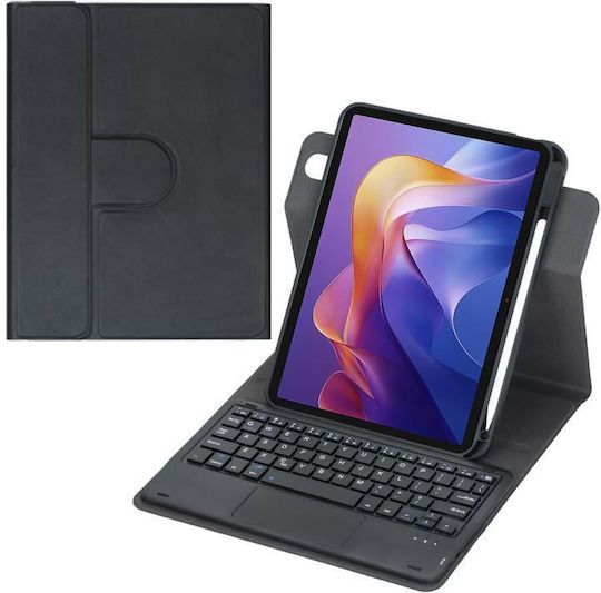 Case Detachable 360 Rotating Bluetooth Keyboard Touchpad Pen Holder Xiaomi Redmi Pad 2 11 Inch Black