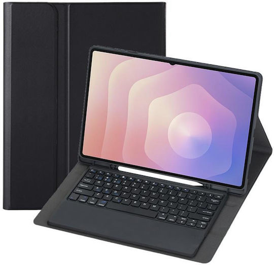 Tablet Hülle Abnehmbare Bluetooth Tastatur Stifthalter Samsung Galaxy Tab S11 Ultra 14.6 Schwarz