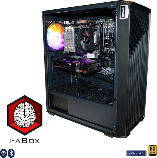 i-aBox Stealth Power v2 GC Lux Eco Gaming Desktop PC (Ryzen 5-8400F/16GB DDR5/512GB SSD/Radeon RX 7600/No OS)
