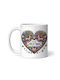 Marry Christmas Heart Melisa Ornament de masă de Crăciun Cană Ceramic Alb