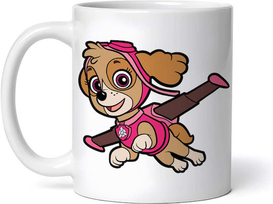 Paw Patrol Skye Flying Cană Ceramică Albă 330ml