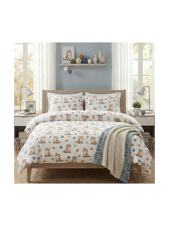 Pucioasa Bettwäsche-Set Einzel Baumwollsatin Grey 240x270cm 4Stück