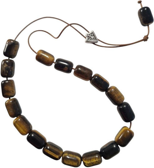 Worry Beads Eye of the Tiger Varelaki Gold 1.4cm