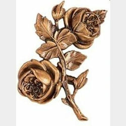 Left Bronze Rose 17x11 Brass