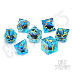 Ice Dragon's Gaze Floating Eye Rpg Dice Set Ice Dragon's Gaze Floating Eye Rpg Dice Set