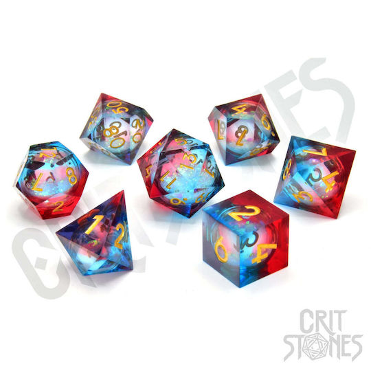 Fire Ice Liquid Core Rpg Dice Set
