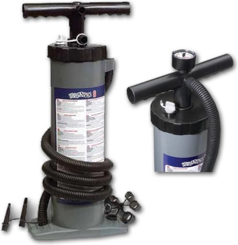 Bravo Hand Pump for Inflatables Double Action with Pressure Gauge