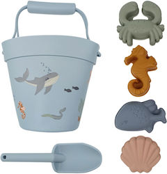 Set Light Blue Silicone Beach Bucket Accessories