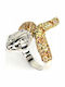 Songea Sapphire Ring Silver 925 Natural Size 16 Snake