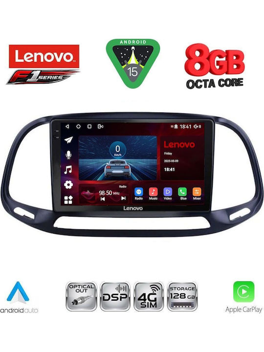 Lenovo Car Audio System for Opel Combo Fiat Doblo 2015-2018 (Bluetooth/USB/WiFi/GPS/Apple-Carplay/Android-Auto) with Touch Screen 9"