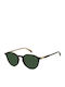 David Beckham Unisex Sunglasses with Black Horn-Rimmed Frame and Green Lens DB 1217/S PPO/O7