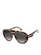 Carrera Victory C Unisex Sunglasses with Brown Horn-Rimmed Frame and Grey Gradient Lens 22/S WR9/9O
