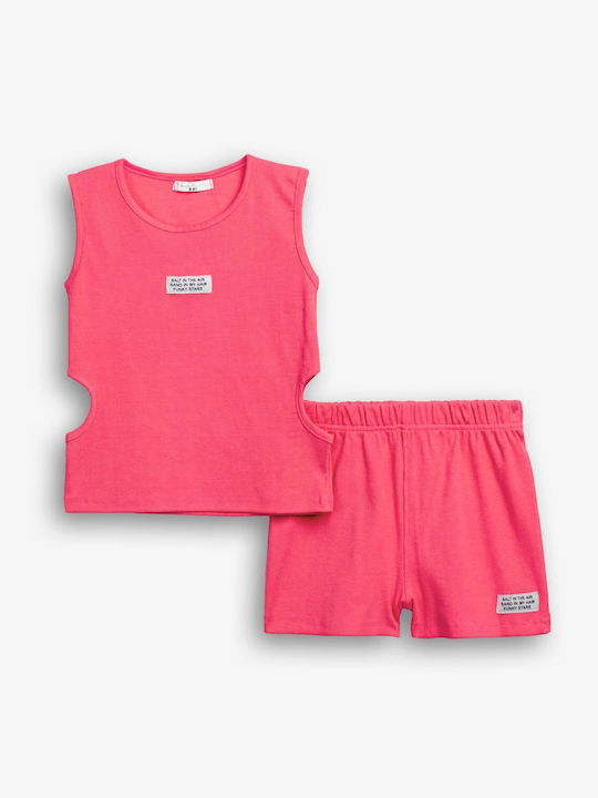 Funky Kids Clothing Set with Fuchsia Shorts 2 Pieces